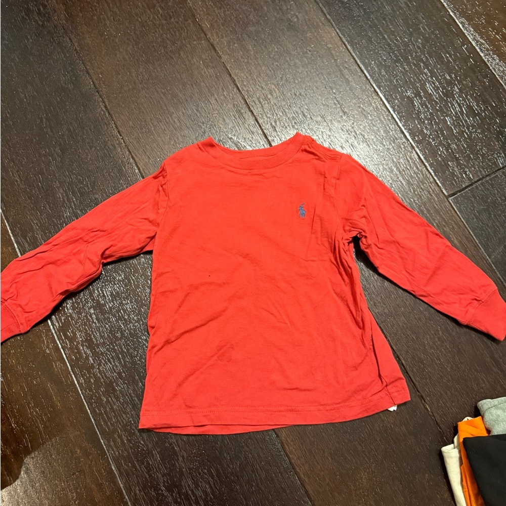 Polo by Ralph Lauren Kids Red Long Sleeve Tee